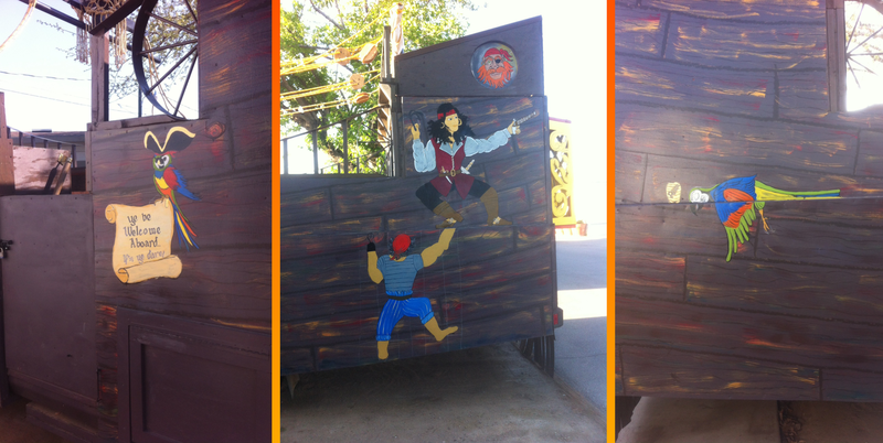 Some of the images painted on the ship.
